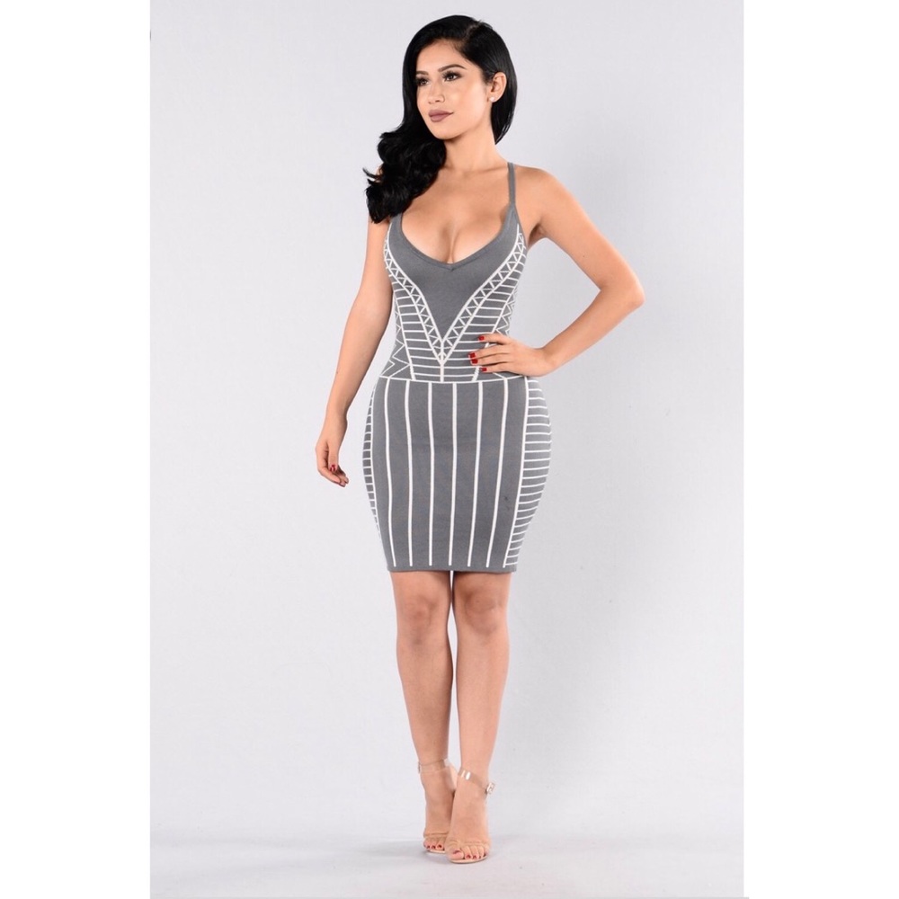Gray Fashion Nova Dress
